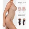 imagePopilush Lace Shapewear Bodysuit Tummy Control Corset Tops V Neck Sleeveless Backless Body Suit ThongsPink Skin