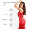 imagePopilush Shapewear Dress Ruched Bodycon  Deep V Neck Maxi Formal Dresses Built in Shapewear Sleeveless Long DressRed