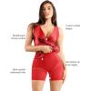 imagePopilush Shapewear Dress Ruched Bodycon  Deep V Neck Maxi Formal Dresses Built in Shapewear Sleeveless Long DressRed