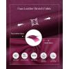 imagePopilush Shapewear Faux Leather Skirts with Built in Shapewear Tummy Control High Waist Midi Skirt with Shaper for WomenPurple
