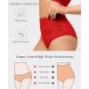imagePopilush Shapewear Swimwear Bottoms  Waisted Bikini Bottom Tummy Control Ruched Swim Bottom Brief Swim ShortRed