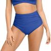imagePopilush Shapewear Swimwear Bottoms  Waisted Bikini Bottom Tummy Control Ruched Swim Bottom Brief Swim ShortBlue