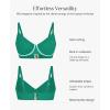 imagePopilush Bikini Tops for Women  Underwire Swimsuits Push Up Shapewear Ruched Bikinis Swimsuit Tops 2025 Bathing SuitGreen