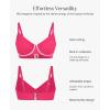 imagePopilush Bikini Tops for Women  Underwire Swimsuits Push Up Shapewear Ruched Bikinis Swimsuit Tops 2025 Bathing SuitPink