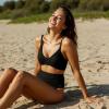 imagePopilush Bikini Tops for Women  Underwire Swimsuits Push Up Shapewear Ruched Bikinis Swimsuit Tops 2025 Bathing SuitPink