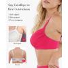 imagePopilush Bikini Tops for Women  Underwire Swimsuits Push Up Shapewear Ruched Bikinis Swimsuit Tops 2025 Bathing SuitPink