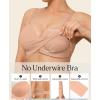 imagePopilush Bras for Women No Underwire Supportive Push Up Bralettes Wireless Full Coverage Plus Size TShirt BraDark Skin