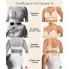 imagePopilush Bras for Women No Underwire Supportive Push Up Bralettes Wireless Full Coverage Plus Size TShirt BraLight Coffee