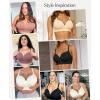 imagePopilush Bras for Women No Underwire Supportive Push Up Bralettes Wireless Full Coverage Plus Size TShirt BraLight Coffee