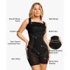 imagePopilush Cocktail Dresses for Women Built in Shapewear Bra 8 in 1 Square Neck Mini Slit Bodycon Summer DressBlack