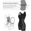 imagePopilush Cocktail Dresses for Women Built in Shapewear Bra 8 in 1 Square Neck Mini Slit Bodycon Summer DressBlack