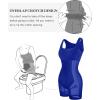 imagePopilush Cocktail Dresses for Women Built in Shapewear Bra 8 in 1 Square Neck Mini Slit Bodycon Summer DressBlue