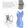 imagePopilush Cocktail Dresses for Women Built in Shapewear Bra 8 in 1 Square Neck Mini Slit Bodycon Summer DressLight Blue