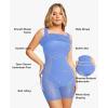 imagePopilush Cocktail Dresses for Women Built in Shapewear Bra 8 in 1 Square Neck Mini Slit Bodycon Summer DressLight Blue