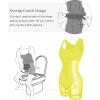 imagePopilush Cocktail Dresses for Women Built in Shapewear Bra 8 in 1 Square Neck Mini Slit Bodycon Summer DressYellow