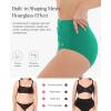 imagePopilush High Waisted Bikini Sets for Women Tummy Control Shapewear Swimsuit Ruched Push Up Two Piece Bathing SuitGreen
