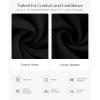 imagePopilush Long Sleeve Midi Dress Bodycon Party Dress Shapewear Tummy Control Cocktail Dresses Builtin BraBlack Midi Dress