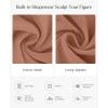 imagePopilush Long Sleeve Midi Dress Bodycon Party Dress Shapewear Tummy Control Cocktail Dresses Builtin BraBrown Midi Dress