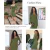 imagePopilush Long Sleeve Midi Dress Bodycon Party Dress Shapewear Tummy Control Cocktail Dresses Builtin BraGreen Midi Dress