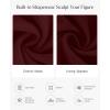 imagePopilush Long Sleeve Midi Dress Bodycon Party Dress Shapewear Tummy Control Cocktail Dresses Builtin BraNut Red Midi Dress