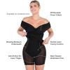 imagePopilush Off Shoulder Midi Dresses for Women Shapewear Tummy Control Wrap V Neck Formal Cocktail Wedding Guest DressBlack