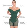 imagePopilush Off Shoulder Midi Dresses for Women Shapewear Tummy Control Wrap V Neck Formal Cocktail Wedding Guest DressGreen