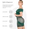 imagePopilush Off Shoulder Midi Dresses for Women Shapewear Tummy Control Wrap V Neck Formal Cocktail Wedding Guest DressGreen