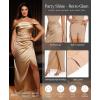 imagePopilush Shapewear Dress Womens Multi Way Wear Dresses Off The Shoulder Maxi Dress Bodycon Long Cocktail DressesChampagne