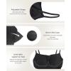 imagePopilush Spaghetti Strap Dresses for Women  Bodycon Slip Midi Dress with Built in Bra Square Neck Slip Date Night OutfitBlack