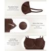 imagePopilush Spaghetti Strap Dresses for Women  Bodycon Slip Midi Dress with Built in Bra Square Neck Slip Date Night OutfitBrown