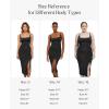 imagePopilush Sparkly Cocktail Dresses for Women Tummy Control Formal Shapewear Dress Square Neck Ruched Midi Dress Side SlitBlue
