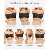 imagePopilush Strapless Bandeau Bras for Women Support Bralettes Minimizer Bra Unlined Underwire Everyday Bras Tube TopBlack  Black