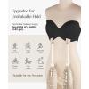 imagePopilush Strapless Bandeau Bras for Women Support Bralettes Minimizer Bra Unlined Underwire Everyday Bras Tube TopBlack