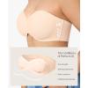 imagePopilush Strapless Bandeau Bras for Women Support Bralettes Minimizer Bra Unlined Underwire Everyday Bras Tube TopPink