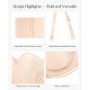 imagePopilush Strapless Bandeau Bras for Women Support Bralettes Minimizer Bra Unlined Underwire Everyday Bras Tube TopPink