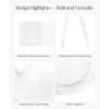 imagePopilush Strapless Bandeau Bras for Women Support Bralettes Minimizer Bra Unlined Underwire Everyday Bras Tube TopWhite