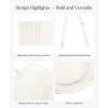 imagePopilush Strapless Bandeau Bras for Women Support Bralettes Minimizer Bra Unlined Underwire Everyday Bras Tube TopWhite Zebra