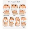 imagePopilush Strapless Bandeau Bras for Women Support Bralettes Minimizer Bra Unlined Underwire Everyday Bras Tube TopWhite Zebra