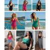 imagePopilush Tummy Control Swimsuits for Women  Ruched One Piece Shapewear Bathing Suit Twist Front SwimwearPink