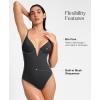 imagePopilush Tummy Control Swimsuits for Women Deep V Neck One Piece Shapewear Swimsuit Slimming Swimwear Built in BraBlack