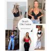 imagePopilush Tummy Control Swimsuits for Women Deep V Neck One Piece Shapewear Swimsuit Slimming Swimwear Built in BraRed