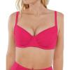 imagePopilush Bikini Tops for Women  Underwire Swimsuits Push Up Shapewear Ruched Bikinis Swimsuit Tops 2025 Bathing SuitPink
