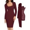 Nut Red Midi Dress