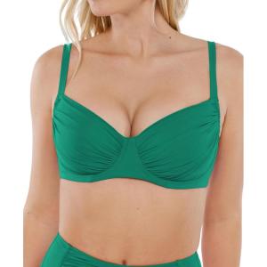 imagePopilush Bikini Tops for Women  Underwire Swimsuits Push Up Shapewear Ruched Bikinis Swimsuit Tops 2025 Bathing SuitGreen