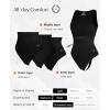 imagePopilush Body Suits for Womens  Sleeveless Crew Neck Tank Top  Tummy Control Shapewear Bodysuit  Going Out TopsBlack