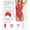 imagePopilush Body Suits for Womens  Sleeveless Crew Neck Tank Top  Tummy Control Shapewear Bodysuit  Going Out TopsHot Red