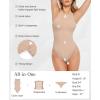 imagePopilush Body Suits for Womens  Sleeveless Crew Neck Tank Top  Tummy Control Shapewear Bodysuit  Going Out TopsLight Carmine Pink