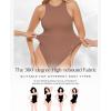 imagePopilush Body Suits for Womens  Sleeveless Crew Neck Tank Top  Tummy Control Shapewear Bodysuit  Going Out TopsLight Coffee