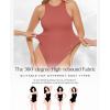 imagePopilush Body Suits for Womens  Sleeveless Crew Neck Tank Top  Tummy Control Shapewear Bodysuit  Going Out TopsRose Redlight Khaki