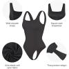 imagePopilush Bodysuit for Women Sleeveless Summer Tank Top ThongBlack